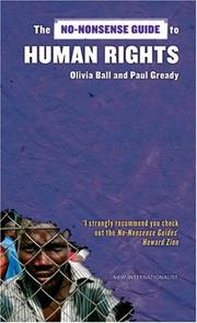 Cover of: The No-nonsense Guide to Human Rights (No Nonsense Guides) by Olivia Ball, Paul Gready