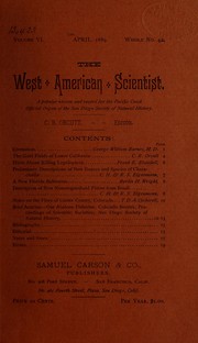 Cover of: The West American scientist