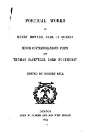 Cover of: The poetical works of Henry Howard, earl of Surrey.