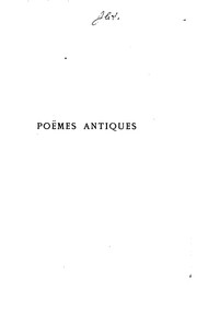 Cover of: Poëmes antiques