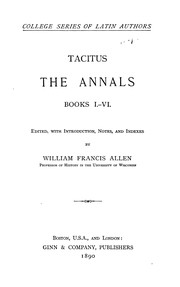 Cover of: The Annals: books I.-VI.