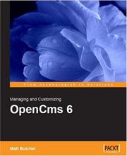 Cover of: Managing And Customizing Opencms 6 Websites: Java/jsp Xml Content Management