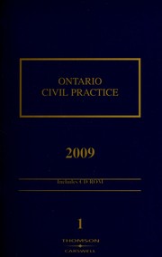 Cover of: Ontario civil practice