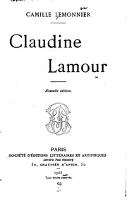 Cover of: Claudine Lamour by Camille Lemonnier