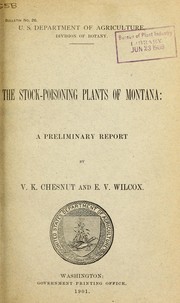 Cover of: The stock-poisoning plants of Montana: a preliminary report