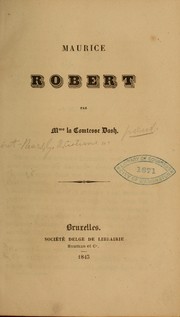 Cover of: Maurice Robert