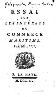 Cover of: Essai sur les intérets du commerce maritime.