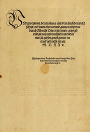 Cover of: Vnderweysung der Messung by Albrecht Dürer
