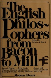 Cover of: The English philosophers from Bacon to Mill by Edwin A. Burtt