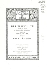 Cover of: Der Freischütz by Carl Maria von Weber