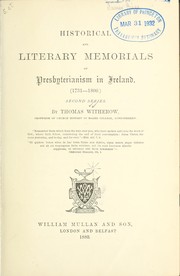 Cover of: Historical and literary memorials of Presbyterianism in Ireland: (1731-1800)