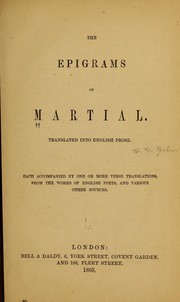 Cover of: The epigrams of Martial.