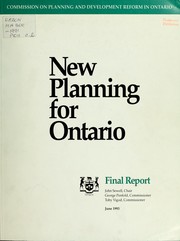 Cover of: New planning for Ontario by Commission on Planning and Development Reform in Ontario.