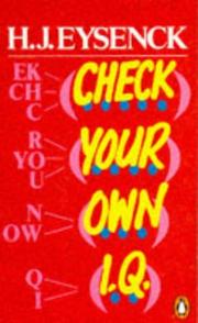 Cover of: Check Your Own I.Q. by Hans Jurgen Eysenck
