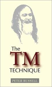 Cover of: The TM Technique by Peter Russell