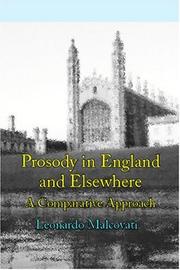 Prosody in England and Elsewhere by Leonardo Malcovati