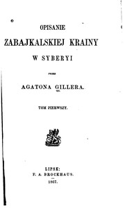 Cover of: Opisanie zabajkalskiej krainy w Syberyi