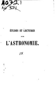 Cover of: Études et lectures sur l'astronomie