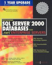 Cover of: Designing SQL Server 2000 Databases for .Net Enter