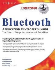 Bluetooth application developer's guide by David Kammer