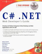 Cover of: C#.net Web Developer's Guide