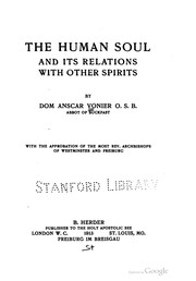 Cover of: The Human Soul And Its Relations With Other Spirits by 