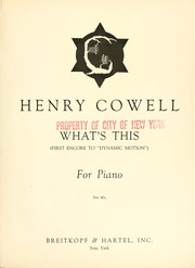 Cover of: What's this by Henry Cowell