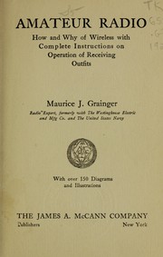 Cover of: Amateur radio by Maurice J. Grainger