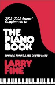Cover of: The Piano Book Supplement 2002-2003