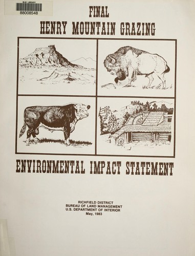 Henry Mountain grazing by United States. Bureau of Land Management. Richfield District