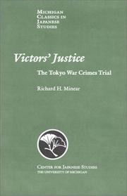 Cover of: Victors' justice by Richard H. Minear
