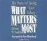 Cover of: What Matters Most