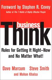Cover of: businessThink: Rules for Getting It Right--Now, and No Matter What