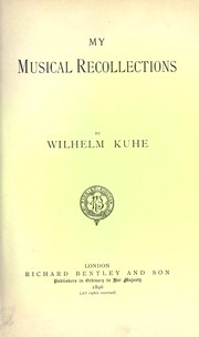 Cover of: My musical recollections by Wilhelm Kuhe