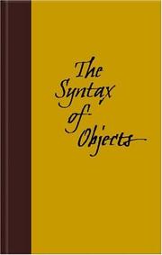 Cover of: The Syntax of Objects