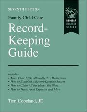 Cover of: Family child care record-keeping guide by Tom Copeland