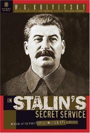 Cover of: In Stalin's secret service by W. G. Krivitsky