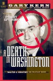 Cover of: A Death in Washington by Gary Kern