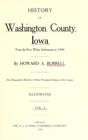 Cover of: History of Washington County, Iowa by Howard A. Burrell