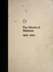 Cover of: The world of Matisse, 1869-1954