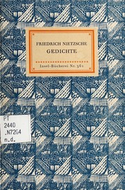 Cover of: Gedichte by Friedrich Nietzsche