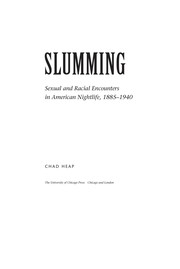 Cover of: Slumming: Sexual And Racial Encounters In American Nightlife 1885 1940