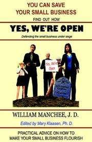 Cover of: Yes, we're open: defending the small business under siege