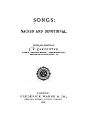 Cover of: Songs: Sacred and Devotional