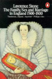 Cover of: Family, Sex and Marriage in England (Penguin History)