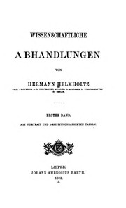Cover of: Wissenschaftliche abhandlungen by Hermann von Helmholtz