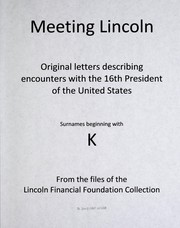 Cover of: Meeting Lincoln: Surnames beginning with K.