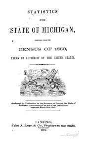 Cover of: Statistics of the State of Michigan