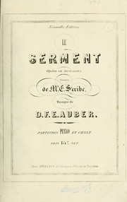 Cover of: Le serment by Daniel-François-Esprit Auber