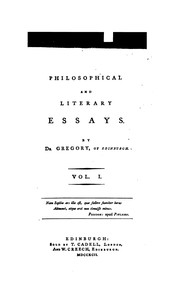 Cover of: Philosophical and literary essays by James Gregory